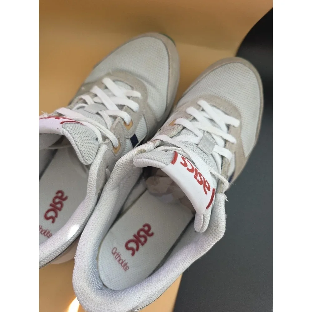ASICS Lyte Classic SportStyle Sneakers Grey White Casual Shoes Size 8111 - Picture 7 of 9